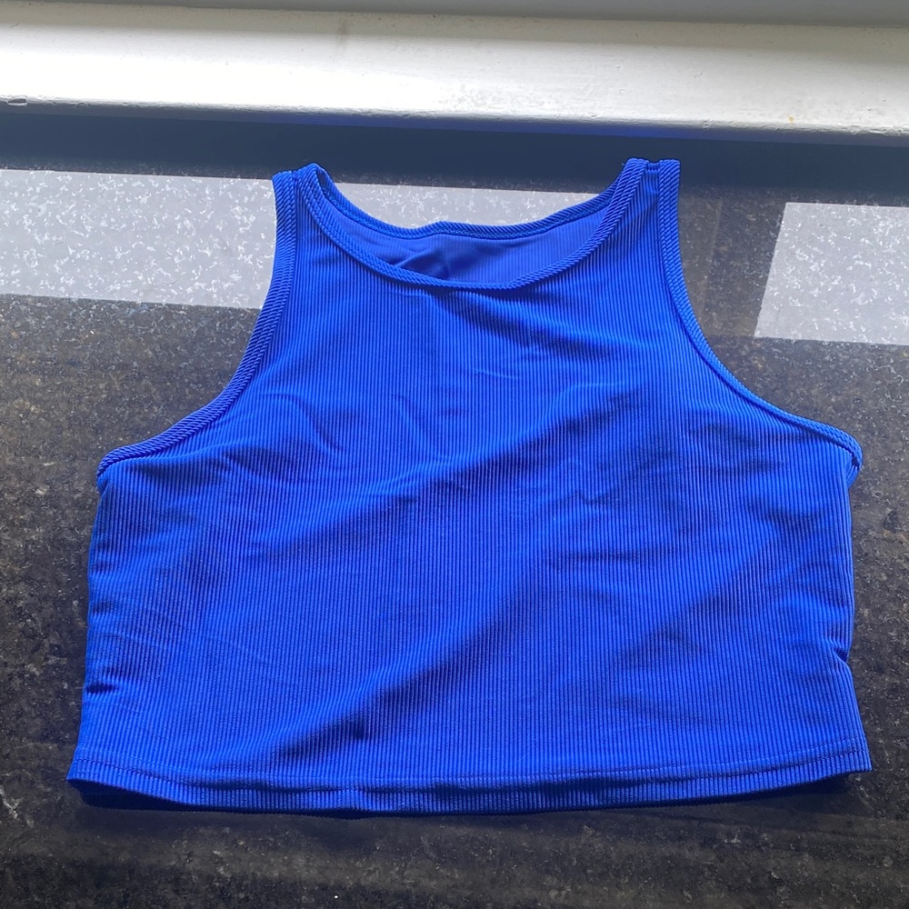 Fleo Electric Blue Ribbed Tank